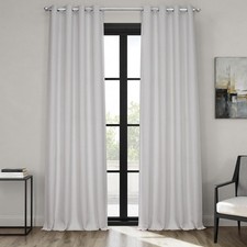 Grommet Linen Curtains 120 Inches Long Room Darkening Curtains Bedroom  Living