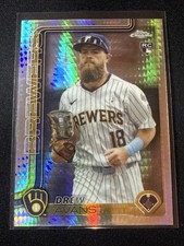 2025 Topps Chrome Update DREW AVANS RC #USC47 Prizm Refractor - Brewers