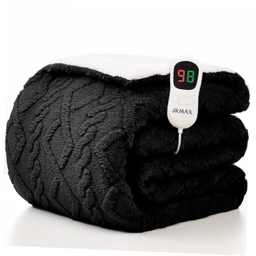 Heated Electric Blanket Twin Size-62"x84" Heating Blanket Twin 62" x 84" Black