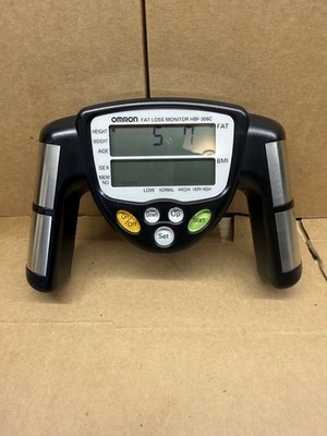 Omron HBF-306CN Fat Loss Monitor Handheld Body Fat BMI Analyzer + Batteries