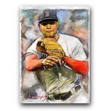 Xander Bogaerts #4 Art Card Limited 13/50 Edward Vela Signed (Boston Red Sox)