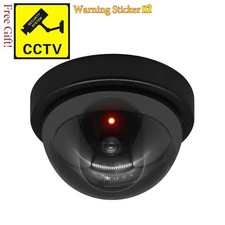 1-8Pack Dummy Camera Fake Security CCTV Dome Camera with Flashing Red LED Light
