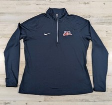 Nike Sweater Womens Extra Large Tailgate Element Half Zip Top USA Hockey