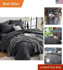 Luxurious California King Comforter Set - 7-Piece Ultra Soft Bedding Collection