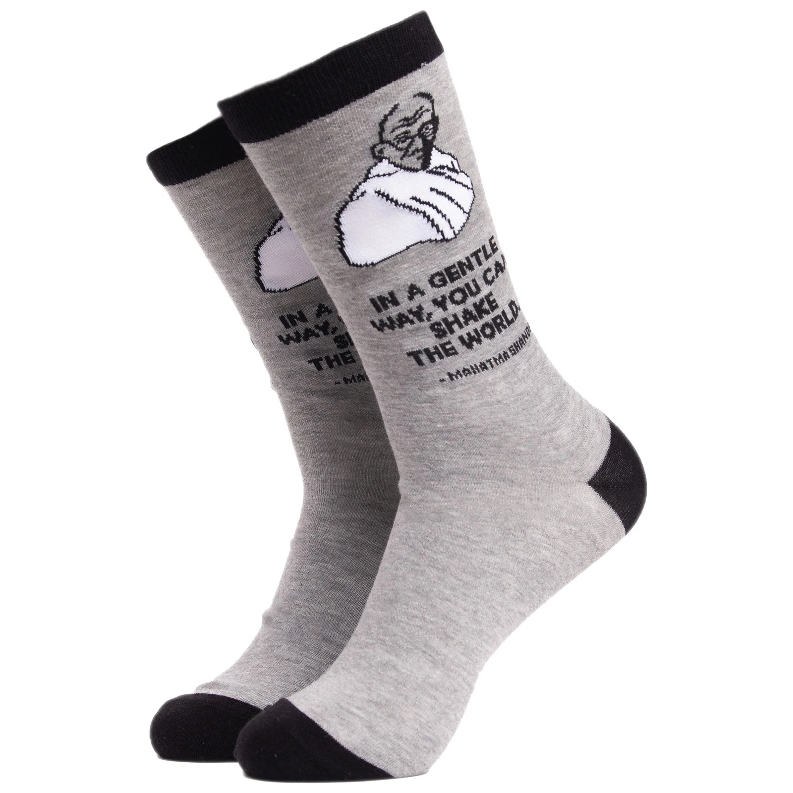 Mens Ghandi Socks by Soctopus , Cotton Novelty Gift Socks