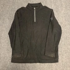 Linksoul Sweater Mens Large L Solid Pullover 1/4 Zip Long Sleeve Golf Cotton