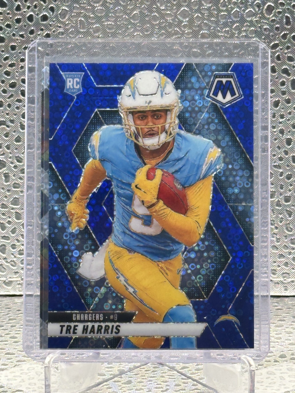 2025 Panini Mosaic Tre Harris #326 No Huddle Blue Prizm /99 (RC)