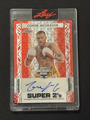 2024 Leaf Breaker s Bowl Conor Mcgregor & Shavkat Rakhmonov Super 2 s AUTO #1/1