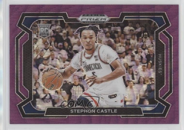 2024-25 Panini Prizm Draft Picks Purple Wave Variations Stephon Castle #17 1a7j