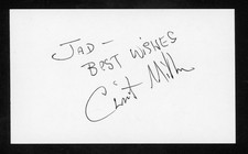 Clint Miller Singer/Musician Signed 3x5 Index Card E28523