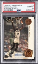 1994 SP CHAMPIONSHIP PLAYOFF HEROES PLAYOFF HEROES #P4 MOSES MALONE PSA 10