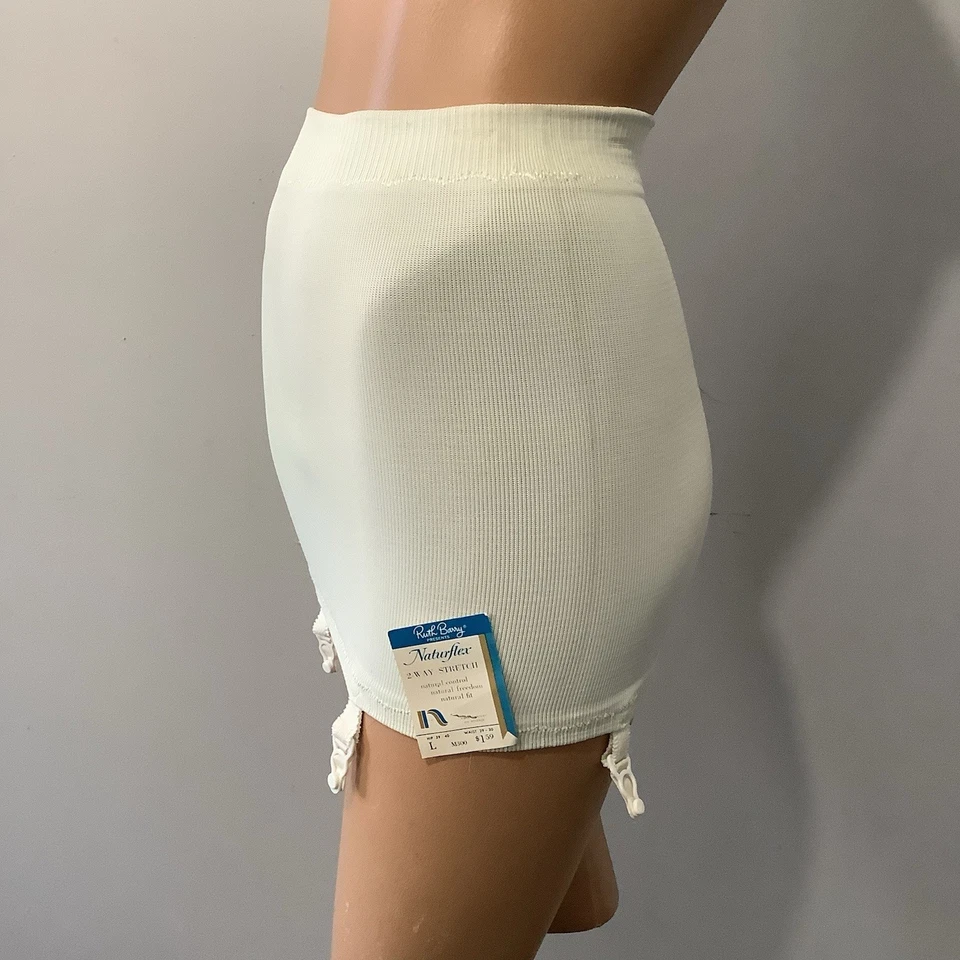 Vintage Ruth Barry Naturflex Open Bottom Girdle w/ Garters Deadstock Size Large - Image 3 of 4