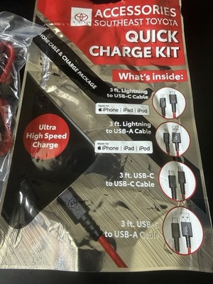 2 ultra high speed Red  Cables for iPhone Ipad, iPod.
