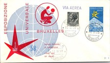 BH GOLDPATH: Italy cover 1958 to Belgium first day airmail BH014_P25