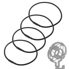 4PCS 9 Inch Elasticated Replacement Microphone Shock Mount Rubber Ring Black ...
