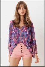 Spell And The Gypsy Collective Bianca Blouse Wisteria Women’s Size Small