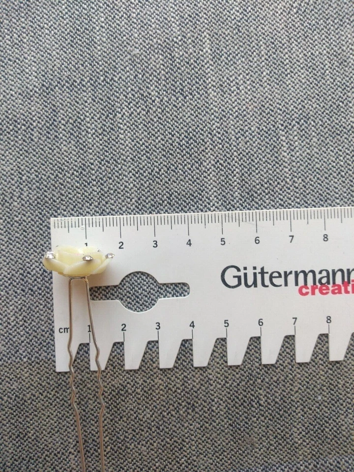 Neu 3 hell Gelb Rose Haarschmuck Braut Schmuck Strass Hochzeit oder Party - Bild 4 von 4