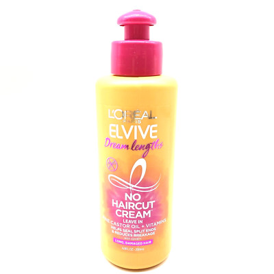 L'Oreal Elvive Dream Lengths NO HAIRCUT CREAM Leave In for Damaged Hair 6.8 Oz.