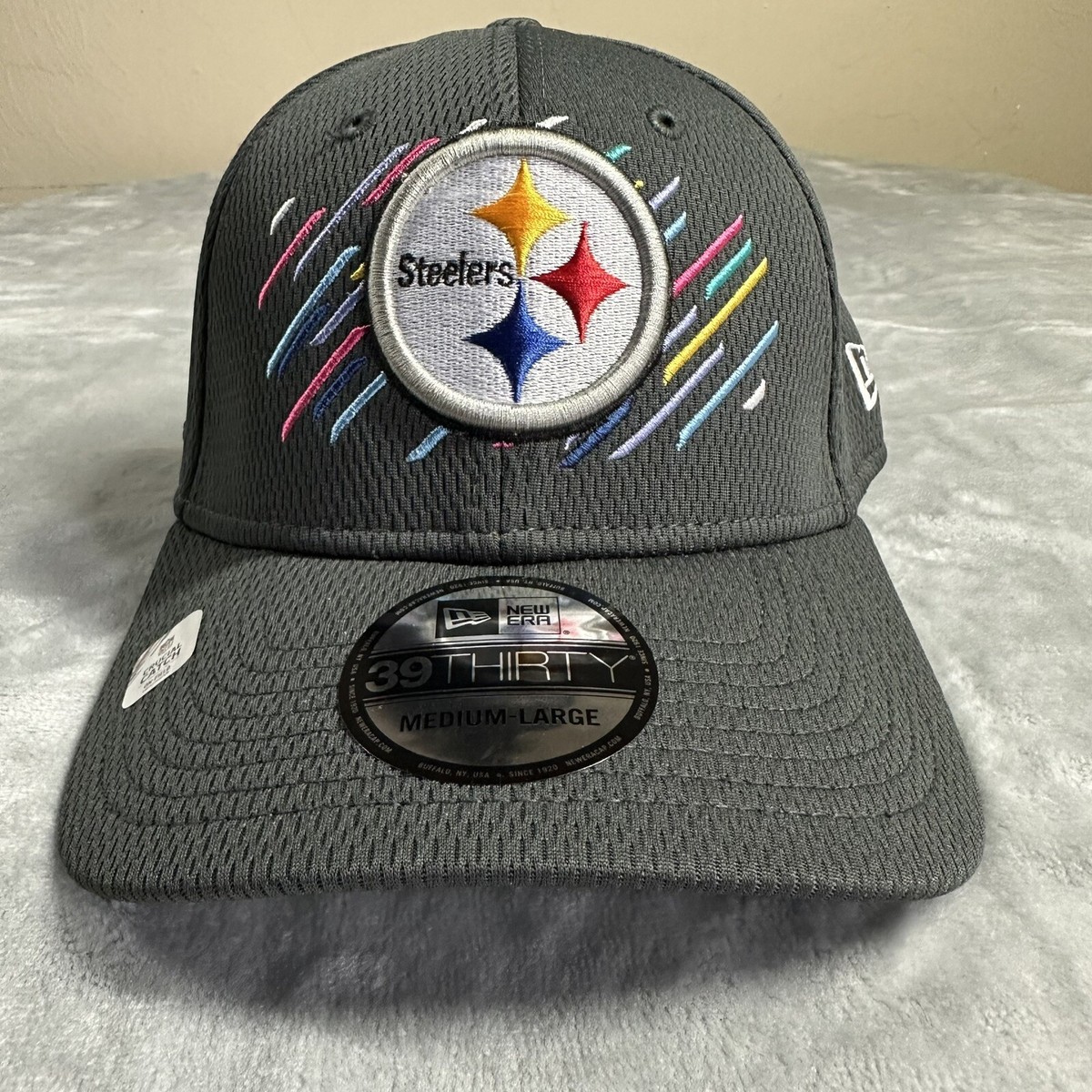 Pittsburgh Steelers Hat Cap Flex Fit Med/ Lg New Era 39Thirty NFL