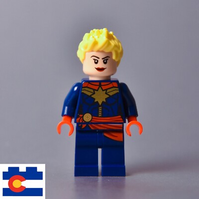 LEGO Captain Marvel Super Heroes Minifigure 76049 Red Sash Short Hair Brie