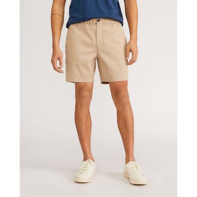 Everlane Mens The Pull-On Performance Chino Short Mohogany Khaki Tan S