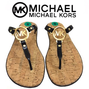 mk black flip flops