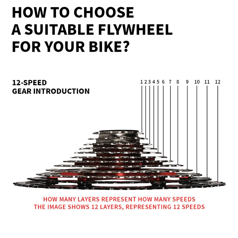 for Shimano SRAM KMC 8/9/10/11/12 Speed 11-52T Bike Cassette 116/126 Links Chain - Image 3 of 4