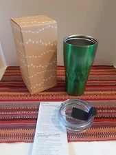 Primula Hot /Cold Thermal Lidded Travel Tumbler 20oz GREEN Flip Top
