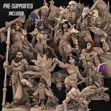 Bullet Hell: Heroes by Bite the Bullet | D&D | DnD | Miniature | Print on Demand