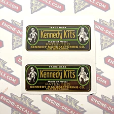 Kennedy Kits Patented Green Border Tool Box Decal Vint Reproduced Vinyl 2 for 1