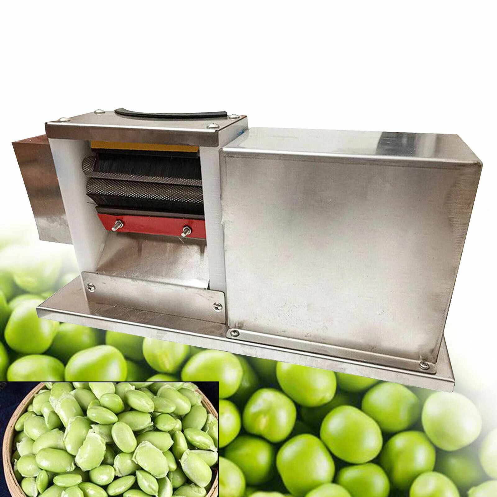 Commercial Electric Beans Sheller Semi-automatic Peeler Bean Pea Peeling Machine