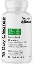 Youth & Tonic 15 Day Colon Cleanser & Detox for Waste Loss to Feel Lighter or ..