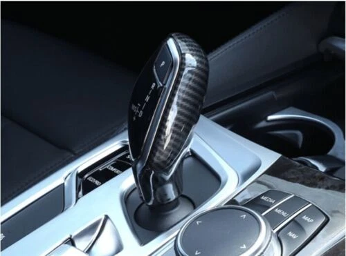 Car Gear Shift Knob Dry Carbon Fiber Trim Cover For BMW G30 540i M550i 2017-2020 - Изображение 3 из 3