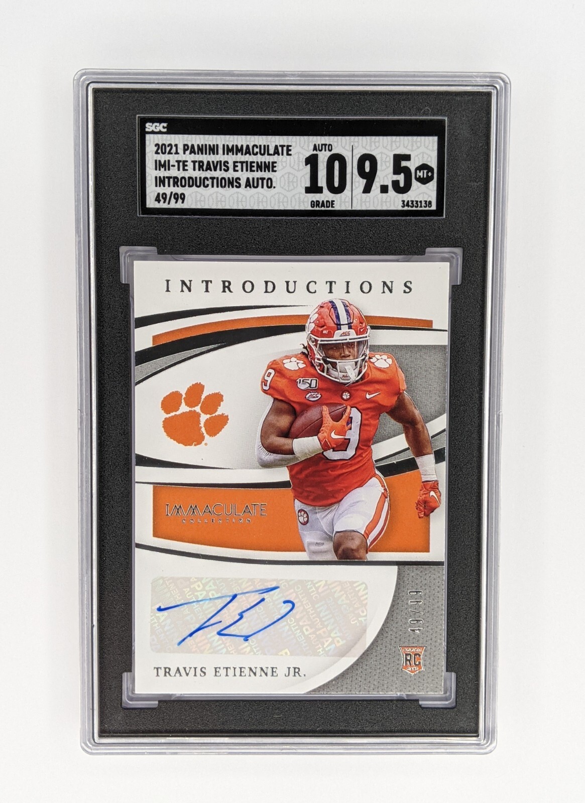 Travis Etienne Panini Immaculate Collection Introductions Signatures #IITE Base