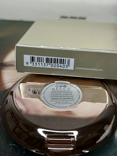 Nuevo en caja polvo prensado perfeccionador de cuarzo para piel brillante Becca VAINILLA 7 g 0,25 oz - Imagen 13 de 13