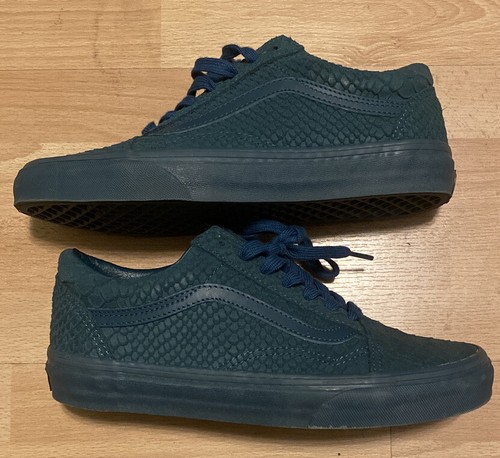 Old Skool Green Snake Croc Print Shoes 