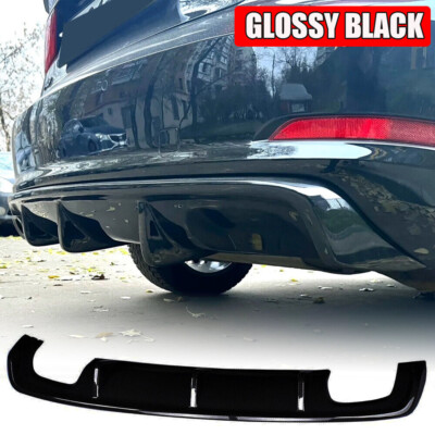 For Audi A3 8V Standard Sedan 13-16 Gloss Black Rear Bumper Diffuser Lip Spoiler