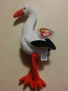 Ty Beanie Babies Stilts the Stork PE Pellets Mint w// Tag 1999
