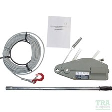 Wire Rope Pulling Hoist Winch c/w 20m Wire Rope EURO Pulling Lifting Securing