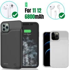 6800mAh Battery Charger Case Power Bank For iPhone 11 12 Pro Max Charging Cover