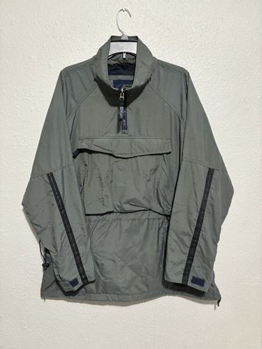 VINTAGE Structure Sport Anorak Nylon Zip-Up Jacket Windbreaker Men’s Medium Gray
