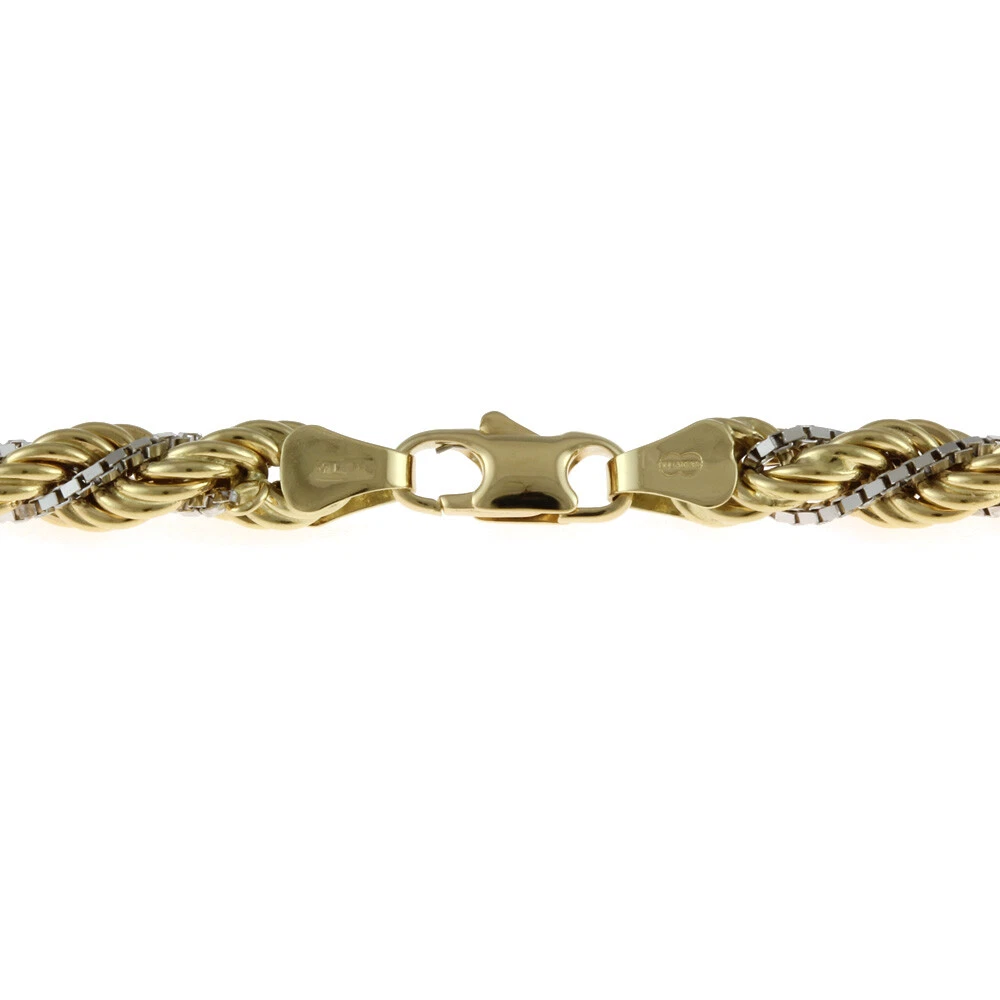 UNOAERRE Necklace K18 Gold K18 white gold Rope Chain Venetian
