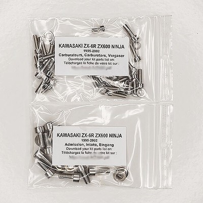 ジャック 1995-2002 Kawasaki ZX6R ZX600 Ninja Carburetor Allen Screw Kit #1