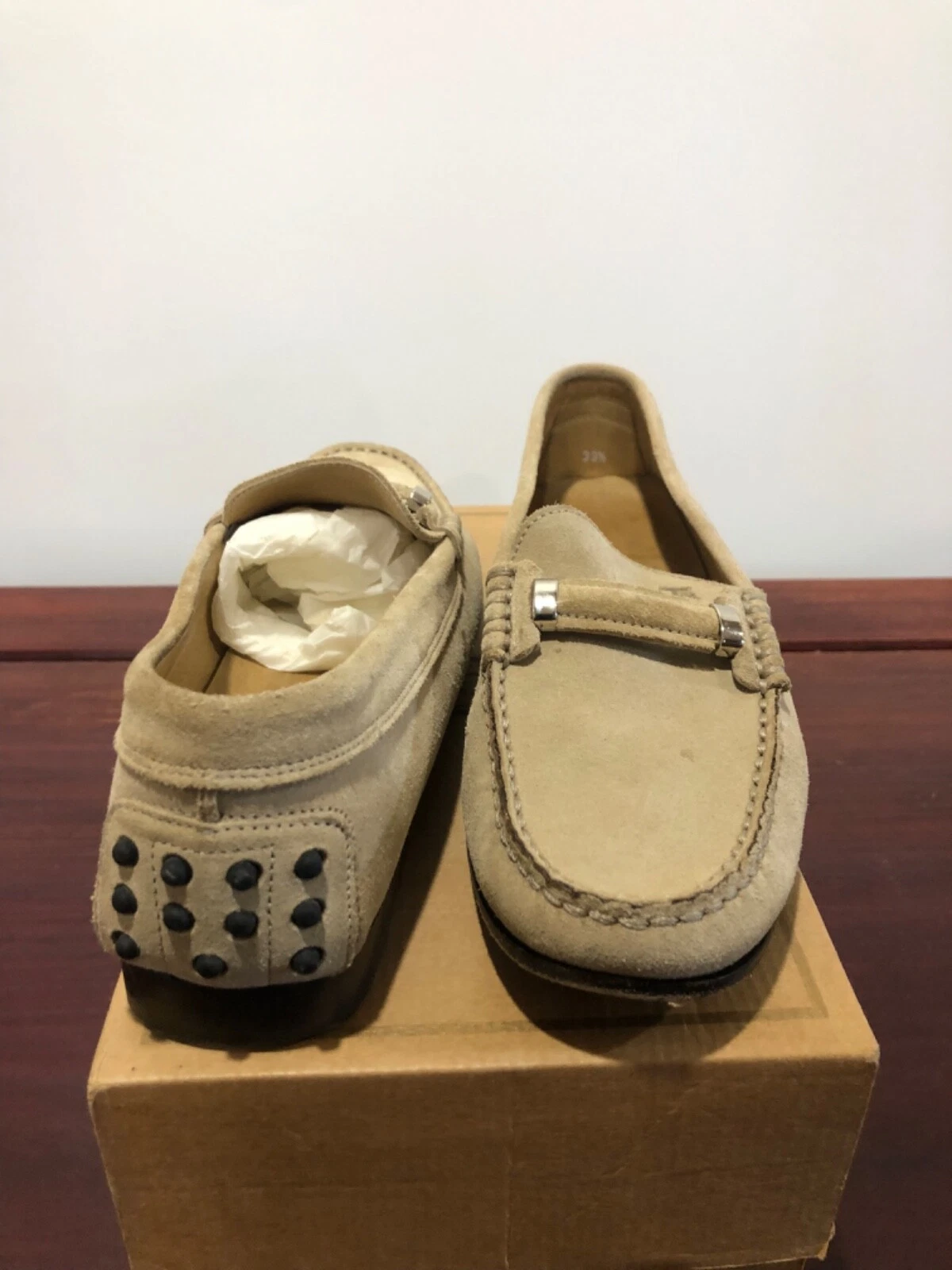 TOD’S MOCASSINI DONNA JP TOD'S pelle scamosciata beige xxwcabre443. 39 5 = 9 5 B US