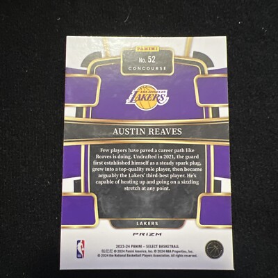 2023-24 Panini Select Austin Reaves Silver Tectonic | eBay