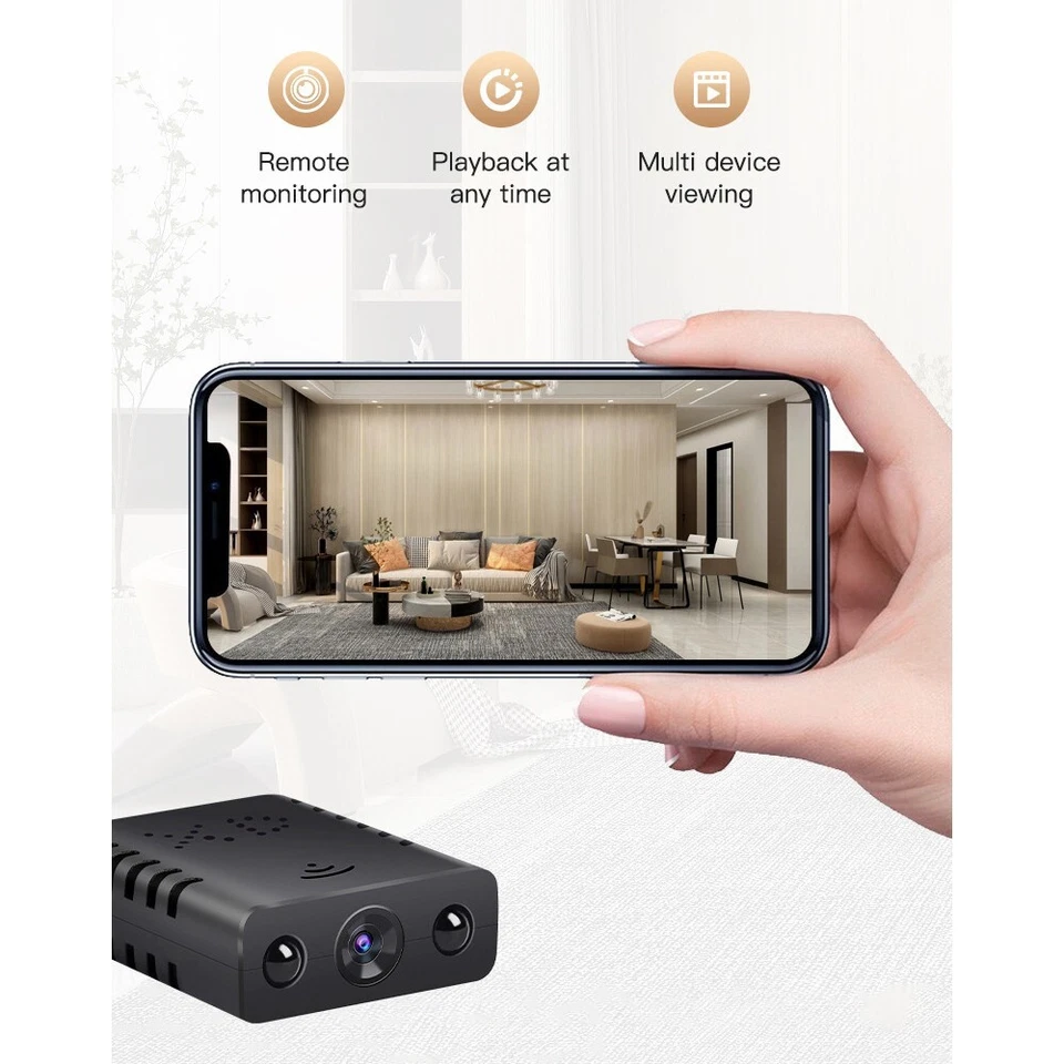 1080P HD Mini WiFi Kamera Home Security Camcorder Nachtsicht integrierter Akku - Bild 3 von 4