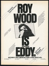1974 Wizzard Roy Wood photo Intro Eddy and the Falcons vintage trade print ad