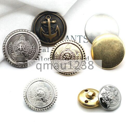 RETRO COPPER 15MM-25MM METAL SHANK BUTTONS ROUND COAT BAG TAILOR SEWING CRAFTS - Picture 4 of 17