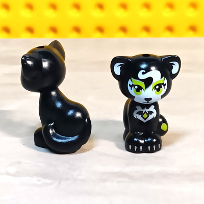 LEGO Black CAT Halloween Witch Pet Kitty Green Highlights JYNX Jinxy Lime Eye