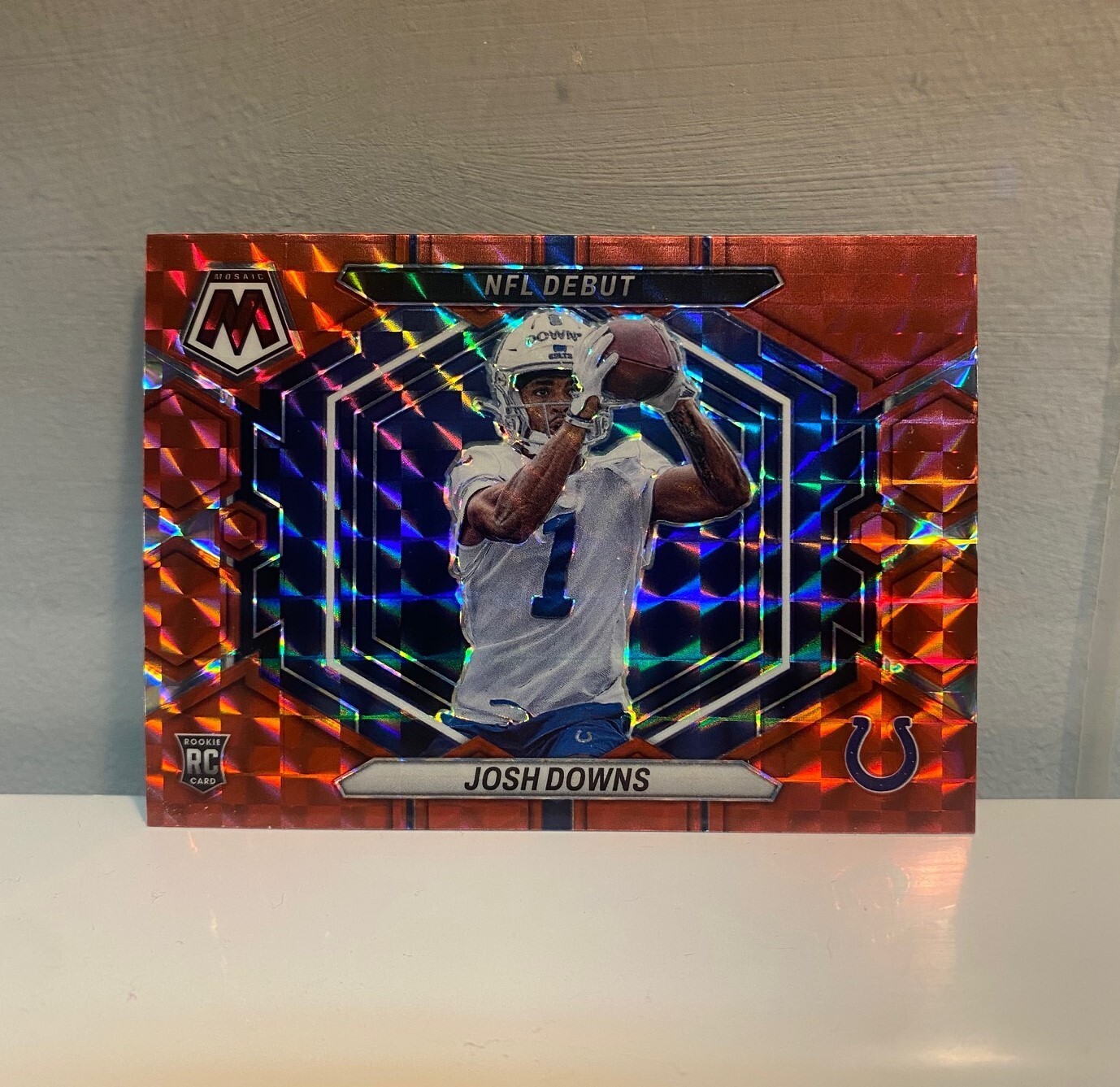 Josh Downs 2023 Panini Mosaic Red Mosaic Rookie NFL Debut! Colts! Clean!